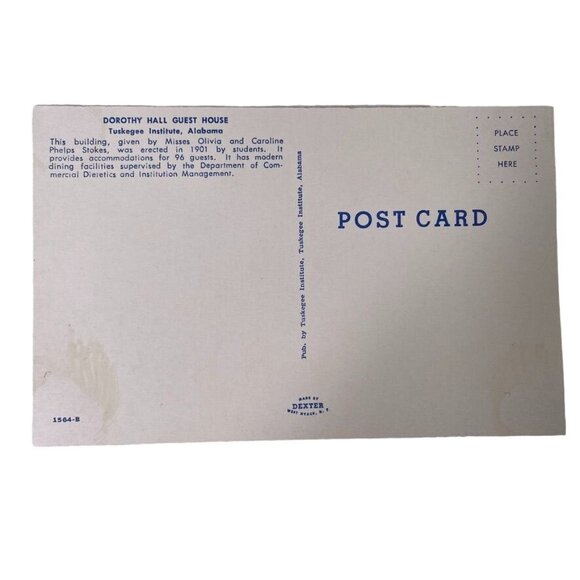 Vintage Postcard Tuskegee Institute Dorothy Hall Guest House 1901 Historic Build - Picture 3 of 5